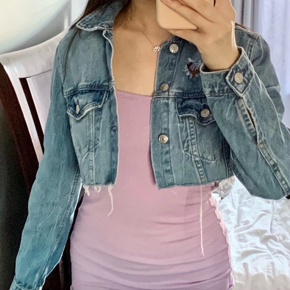 Cropped denim/jean jacket - Picture 1 of 3